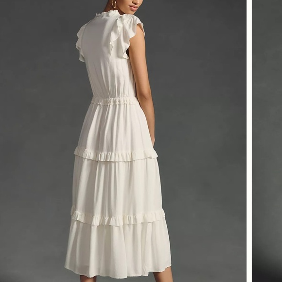 Paige Flutter-Sleeve Tiered Dress - Picture 3 of 8